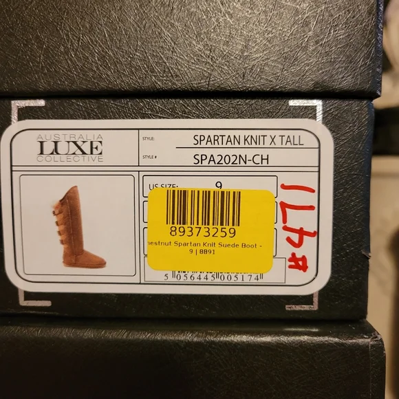 Australia Luxe Collective Spartan Tall Suede Shearling Moto Gladiator Boot #471 - Picture 4 of 6